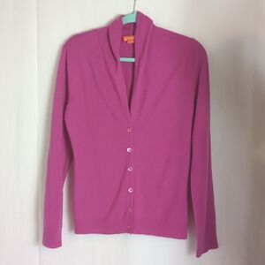 Christopher and Fischer Cashmere Sweater Button Cardigan Size Small